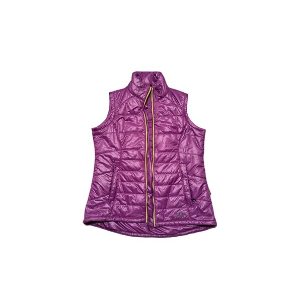 CABELA'S Purple Puffy Vest Full Zip Primaloft fall winter spring women’s Large - Picture 6 of 8